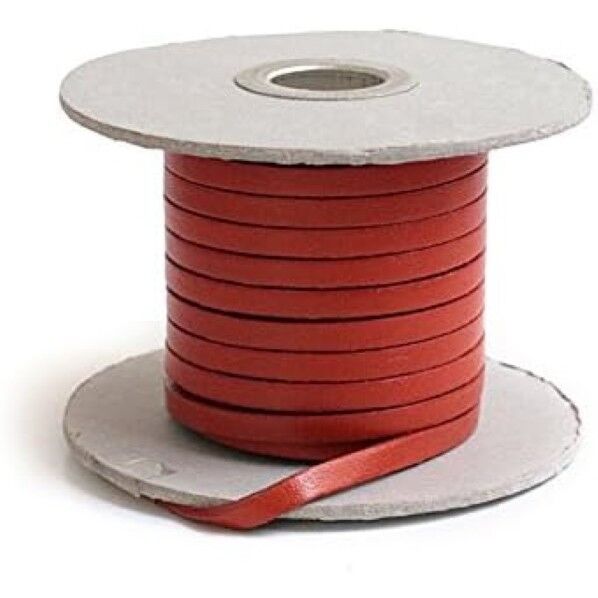 日本紐釦貿易 ヌメ革テープ 5mm巾 長さ10m巻