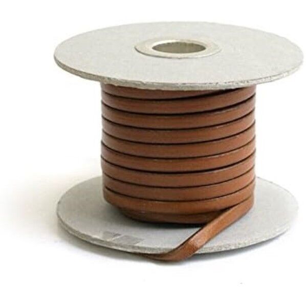 日本紐釦貿易 ヌメ革テープ 5mm巾 長さ10m巻