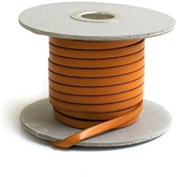 日本紐釦貿易 ヌメ革テープ 5mm巾 長さ10m巻