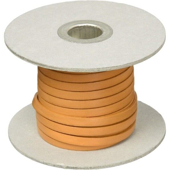 日本紐釦貿易 ヌメ革テープ 5mm巾 長さ10m巻