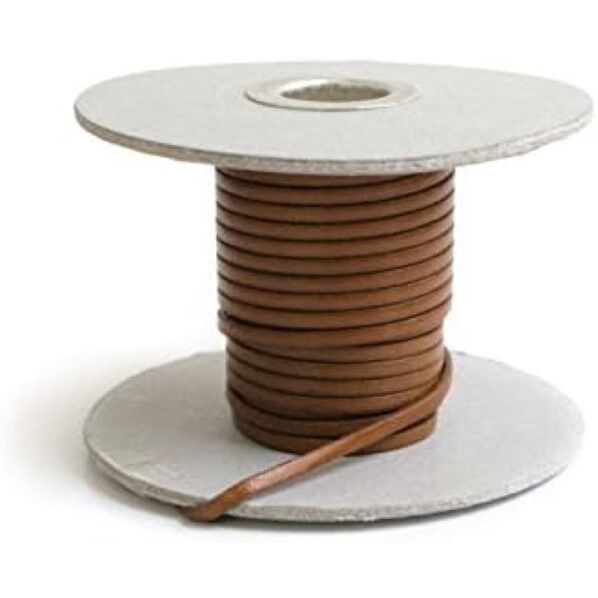 日本紐釦貿易 ヌメ革テープ 3mm巾 長さ10m巻