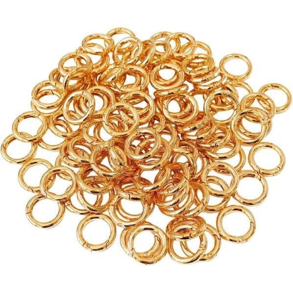 日本紐釦貿易 ミニ丸型カラビナ 内径17mm 100個