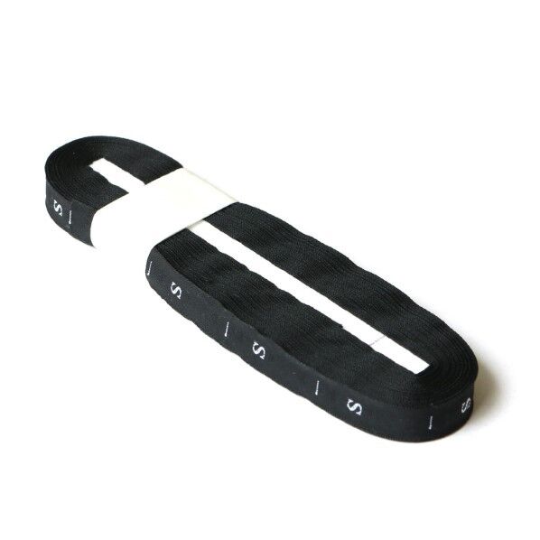 日本紐釦貿易 サイズタグ S 9mm巾 黒 徳用1000枚分