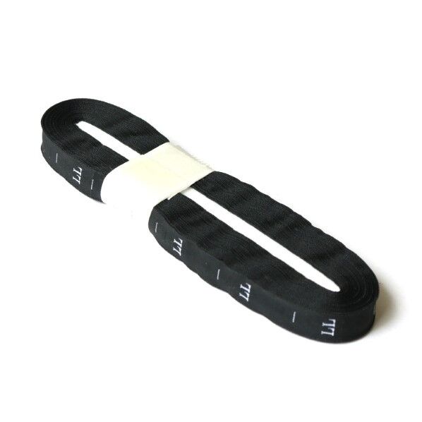 日本紐釦貿易 サイズタグ LL 9mm巾 黒 徳用1000枚分