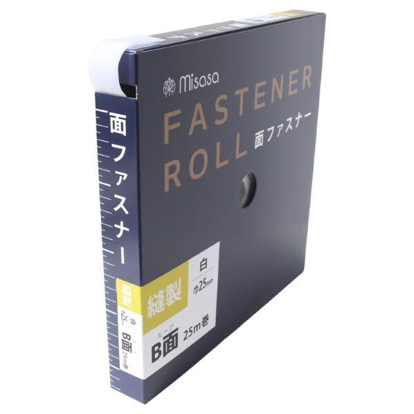 ミササ 面ファスナーテープ ベルクロ ロールタイプ 25mm 25m巻 メス