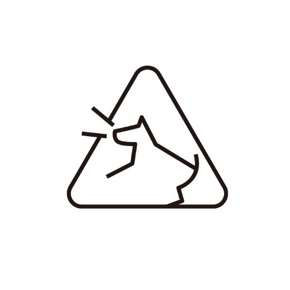 ピクトサイン 壁付ケ 猛犬注意 ブラック