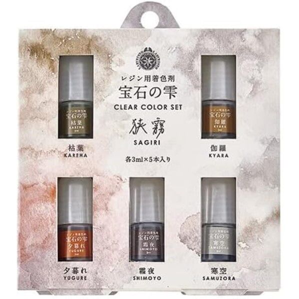 パジコ レジン専用着色剤 宝石の雫クリアカラーセット[狭霧] 403362 日本製