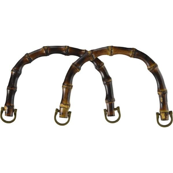 INAZUMA 竹バッグ持ち手 金具付き 16.5cm