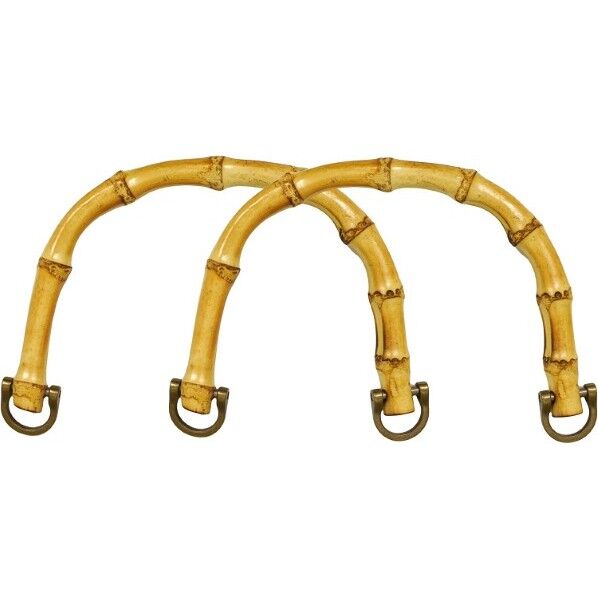 INAZUMA 竹バッグ持ち手 金具付き 16.5cm