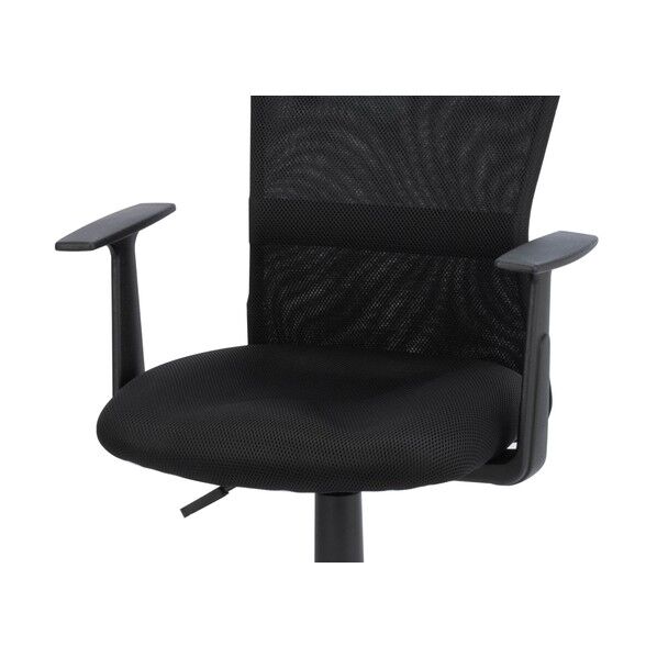 ナカバヤシ メッシュチェア 固定肘 ブラック CA-A007BK 1個...