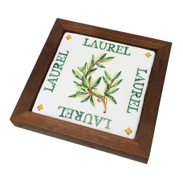 ティピカル スパニッシュデザインタイル(手描き) ウッドフレーム付300角タイル