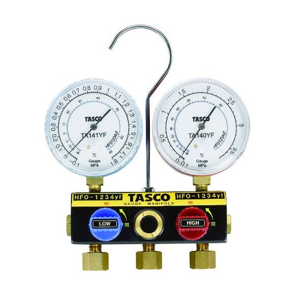 R1234yfカーエアコン用ゲージマニホールド TA124YF-1 TA124YF-1 1個
