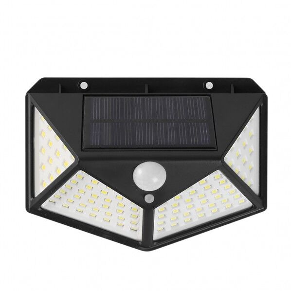 ソーラーセンサーライト 防犯対策 4面発光 2個入り