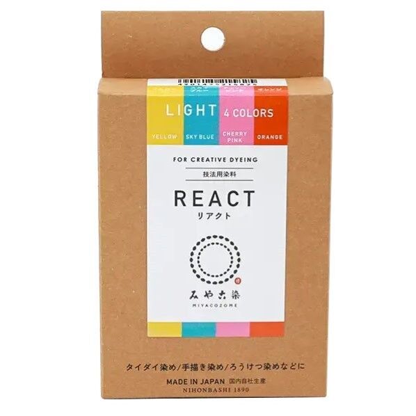桂屋ファイングッズ 桂屋ファイングッズ みや古染 技法用染料 REACT リアクト 4色セット LIGHTカラー ライトカラー KAT21582 1個
