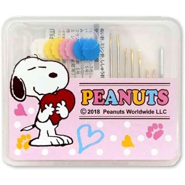 ミササ ミササ PEANUTS ニードルセット プラケース 8581 クリアピンク MIS8581 1個