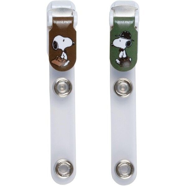 ミササ PEANUTS スヌーピー バンドグリップボタン ブラウンとグリーン 8549
