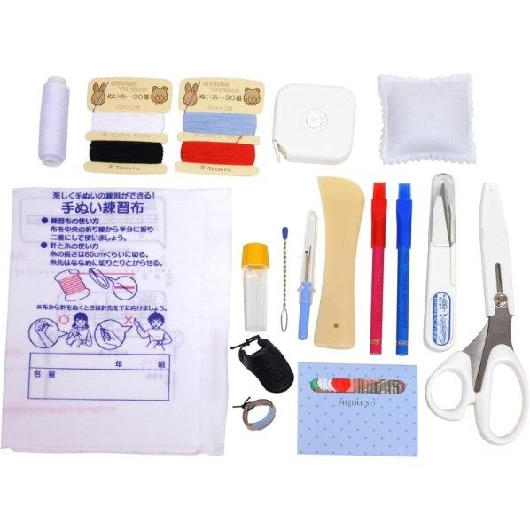 ミササ 裁縫セット ソーイングセット ホワイト ヘッダー付袋入りセット 8270