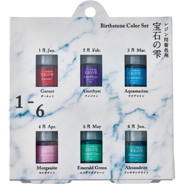 パジコ レジン専用着色剤 宝石の雫バースストーンカラーセット[1-6] 403376 日本製