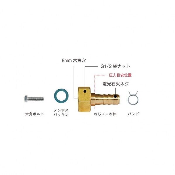 福井 NN-5010樹脂管金具セットねじノコ10A NN-5010 1点