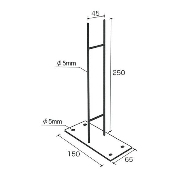 ガラスブロック オプション 施工用筋部材 ベース筋