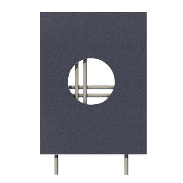 フィット トリム 丸窓+アルミパイプ W800タイプ グレー