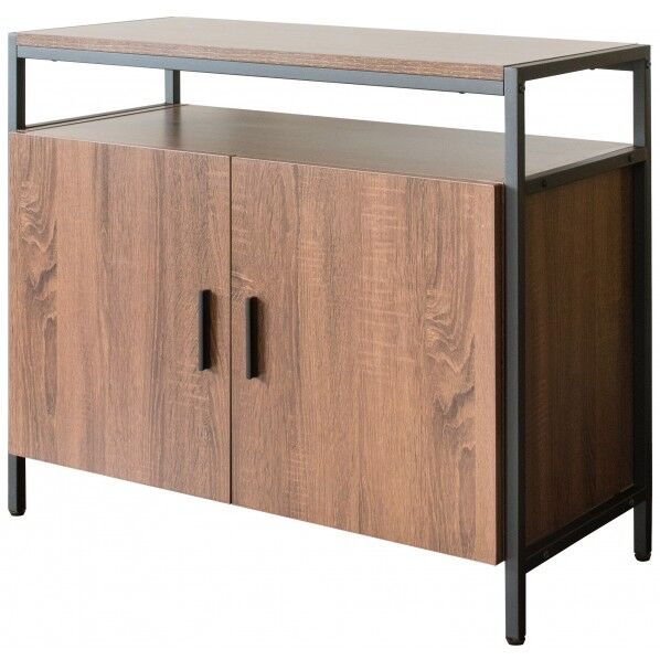 キャビネットテレビ台 ブラウン×ブラック TV-801_BRBK 1個