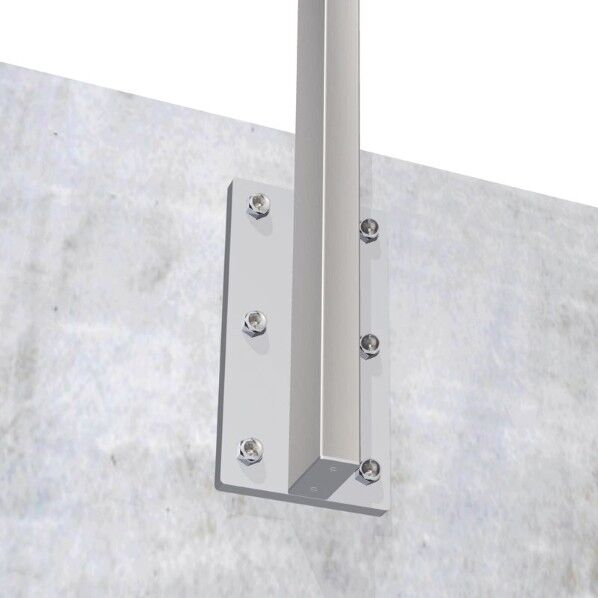 シンライン オプション 支柱壁面固定プレート チャコールグレー 左