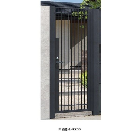 ライン門扉 縦格子タイプ 片開キ H1800