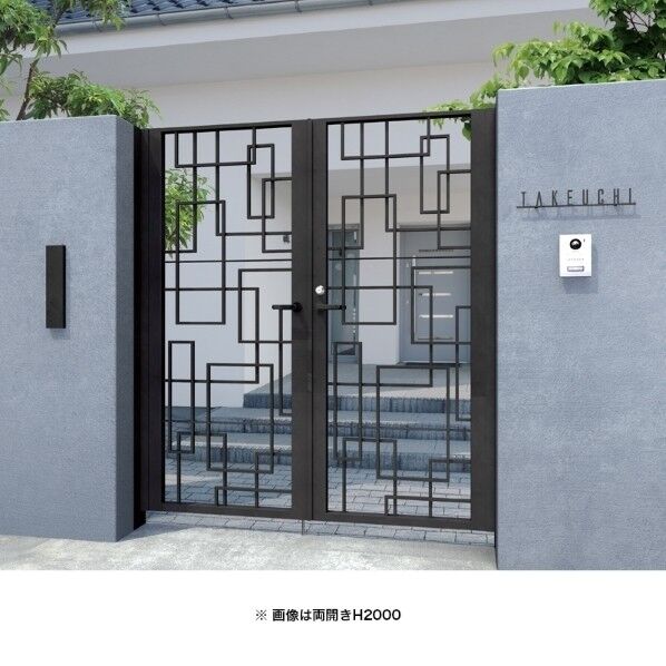 ジオメトリー門扉 片開キ H1800
