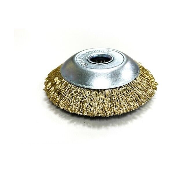 ベベルブラシ エアー工具用 ベベル型 100x16x67 真鍮メッキ鋼線0.25