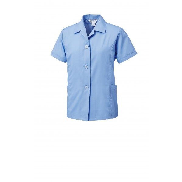 女性用事務服(半袖) サックス M