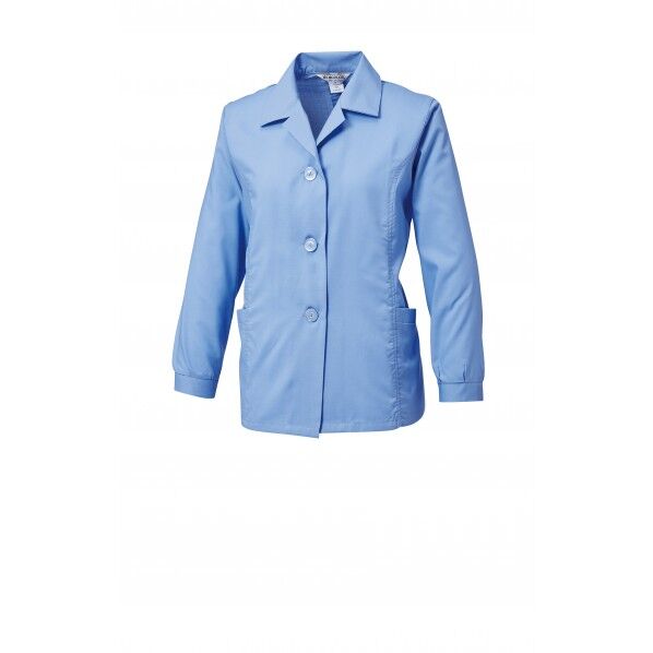 女性用事務服(長袖) サックス M