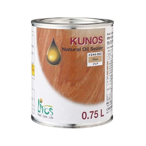 自然健康塗料クノス(木部用塗料) クリア 0.75L 0.75L 244 1缶