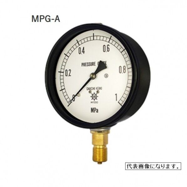 MPG金属密閉型圧力計 SUS製 MPG-AUR3/8 75X4MPA-SUS 1個