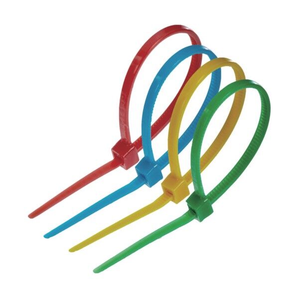 カラーケーブルタイ 幅4.6X203mm最大結束Φ52標準型 アソート TRCVR-200-S 100本