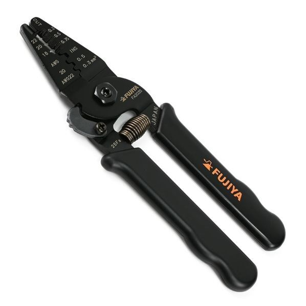 FUJIYA(フジヤ) 精密電工ペンチミニ(ファストン端子用) 152mm 黒 FA203S 1丁
