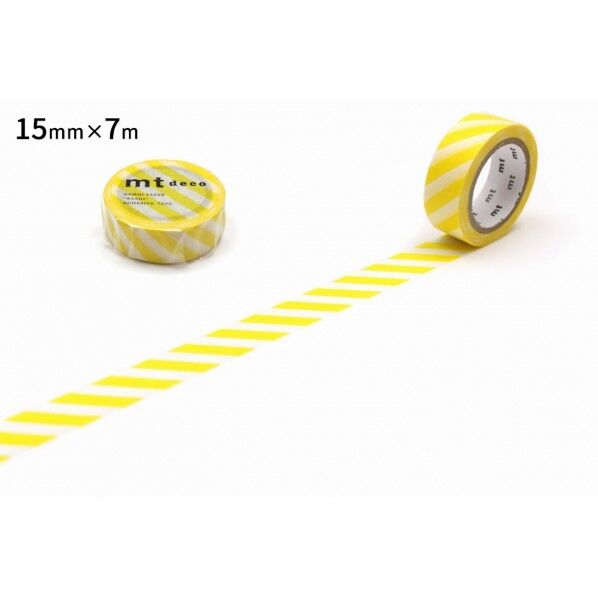 カモ井(カモイ) mt 1P ストライプ・レモン 15mm×7m MT01D369R 1個