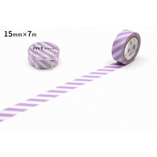 カモ井(カモイ) mt 1P ストライプ・ライラック 15mm×7m MT01D376R 1個