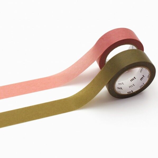カモ井(カモイ) mt upcycle tape ローズピンク×鶯 15mm×7m 2巻セット MT02UP04 2個