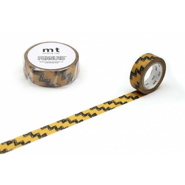 カモ井(カモイ) mt Peanuts チャーリー・ブラウンストライプ 15mm×7m MTPNUT04 1個