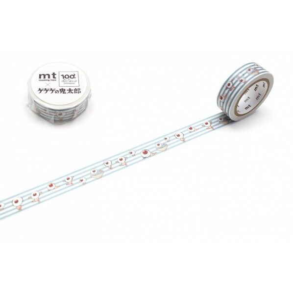 カモ井(カモイ) mt ゲゲゲの鬼太郎 目玉おやじストライプ 15mm×7m MTMZPR01 1個
