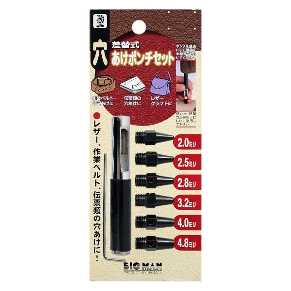 差替式穴アケポンチセット 1個