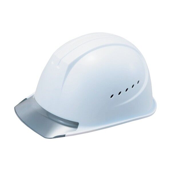 エアライト+遮熱ヘルメット(PC製・遮熱ホワイト/透明ひさしグレー) 1610JZVV2SPW5 1個