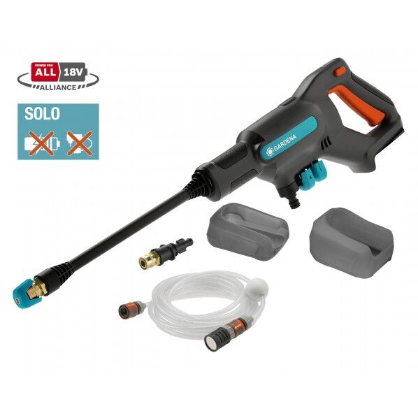 GARDENA(ガルデナ/ガルディナ) 充電式高圧洗浄機 AquaClean 18V P4A solo 本体のみ ターコイズ×オレンジ×ブラック 14800-56 1点