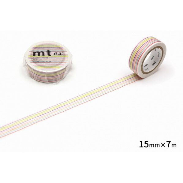 カモ井(カモイ) mt ex 色えんぴつ・ボーダー 15mm×7m MTEX1P78R 1個