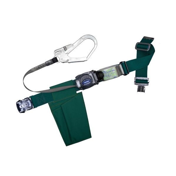 胴ベルト型墜落制止用器具(巻取タイプ)ロック機構なし リトラ 青緑 Mサイズ 幅50MM×長さ1200MM ワンタッチバックル仕様 TB-RN-OT590-BG-M-BP 1本