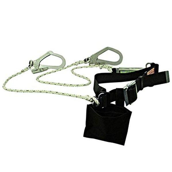 胴ベルト型安全帯 ツイン 2丁掛け 黒 TB-DIA-2-599S-BLK-M-BP 1点