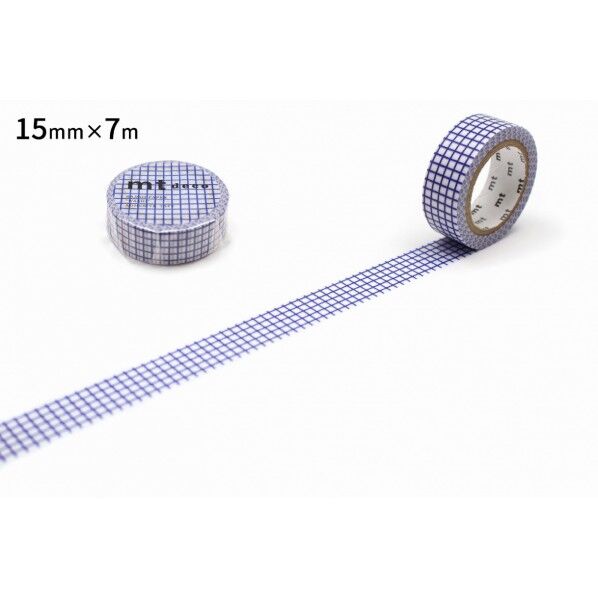 カモ井(カモイ) mt 1P 方眼・ブルーベリー 15mm×7m MT01D396R 1個