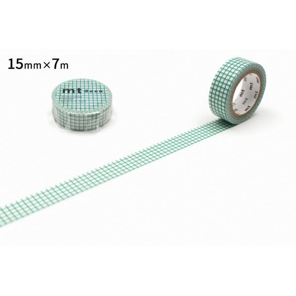 カモ井(カモイ) mt 1P 方眼・エメラルド 15mm×7m MT01D397R 1個