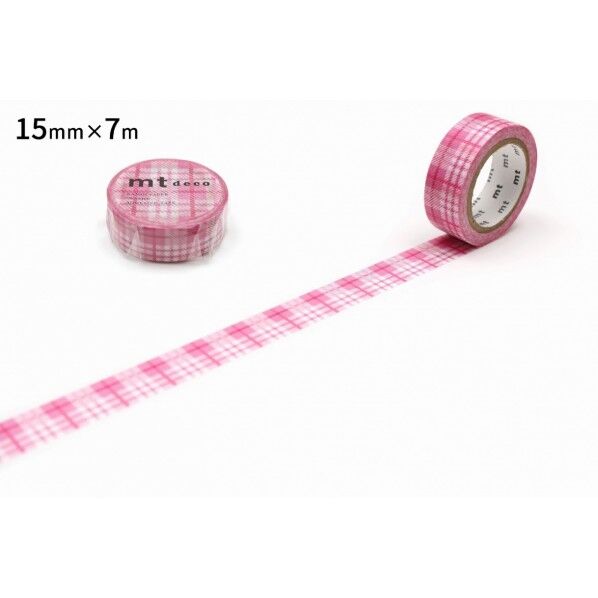 カモ井(カモイ) mt 1P チェック・ライトピンク 15mm×7m MT01D420R 1個